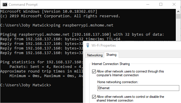 test raspberry pi internet connection